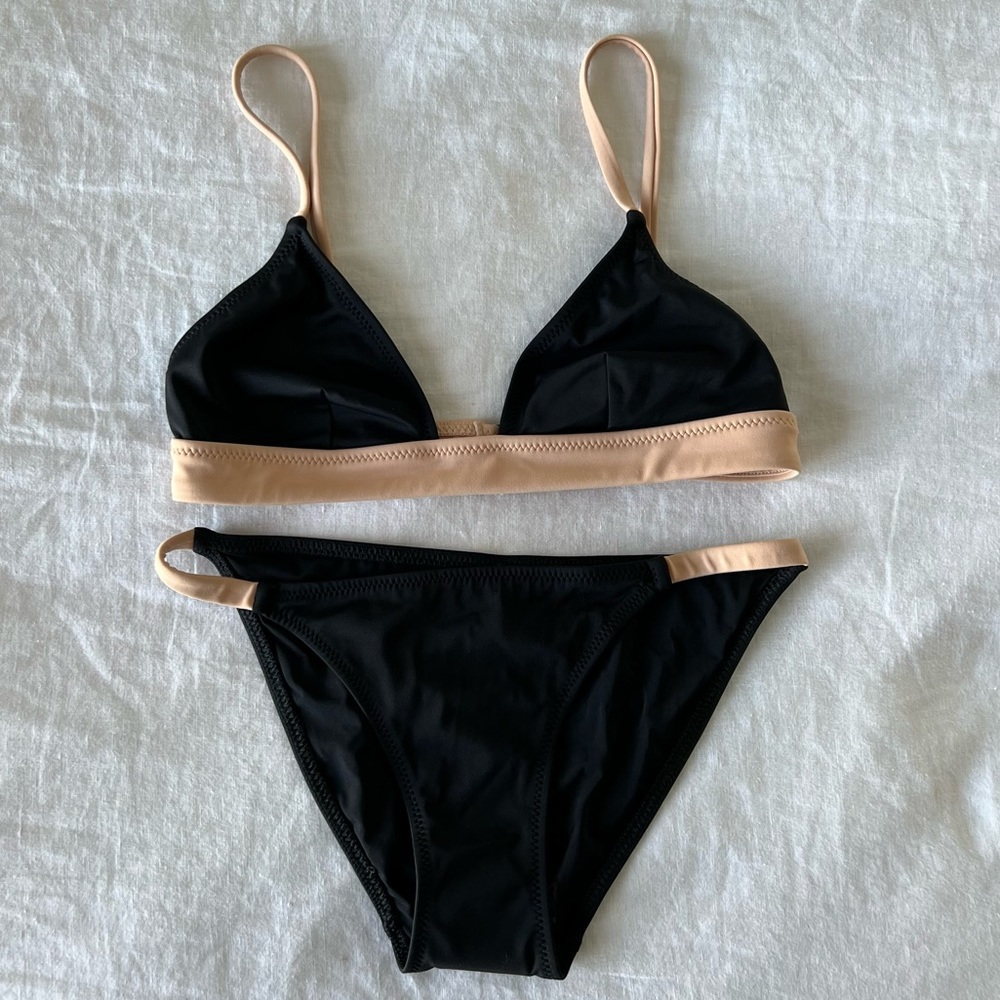 Revolve Black and Nude Bikini